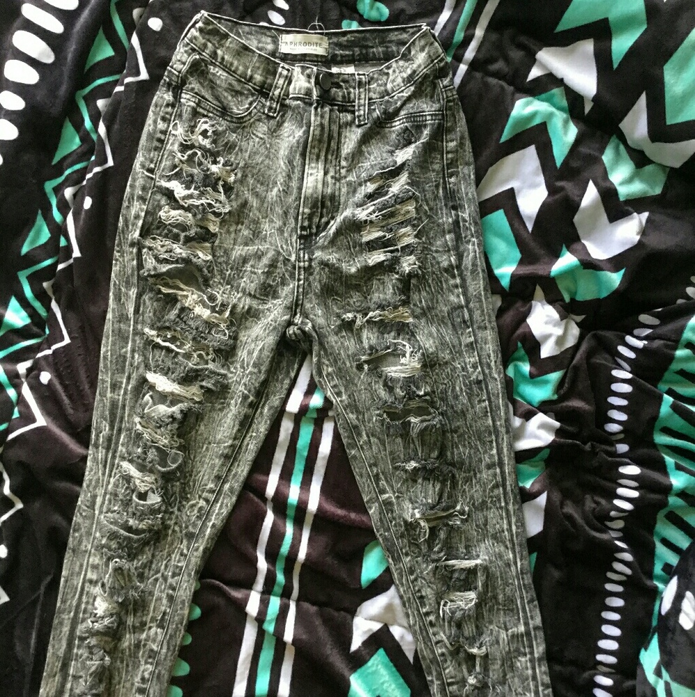 Distressed jeans